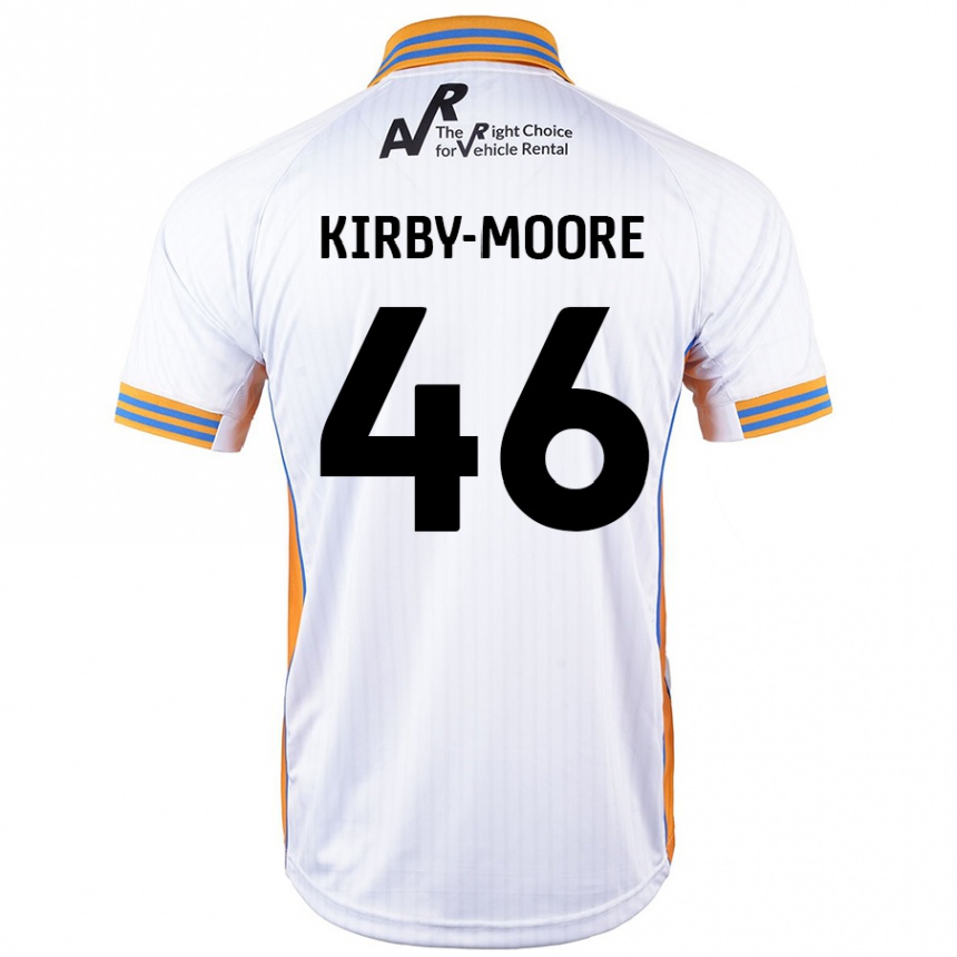 Kinder Fußball Harvey Kirby-Moore #46 Weiß Auswärtstrikot Trikot 2024/25 T-Shirt Luxemburg