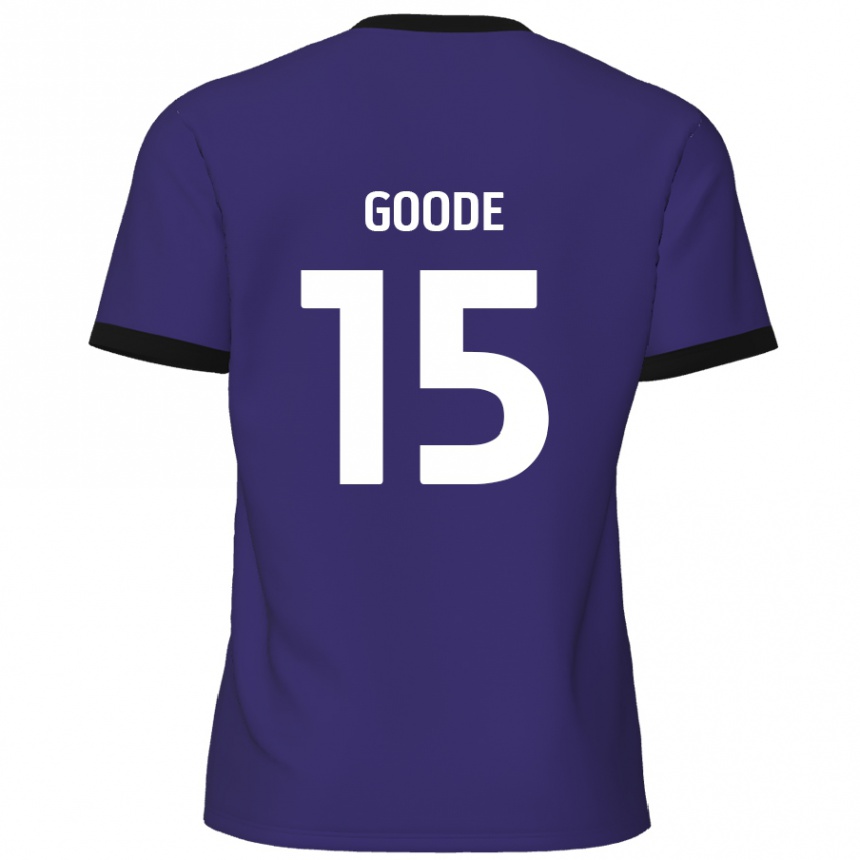 Kinder Fußball Charlie Goode #15 Lila Auswärtstrikot Trikot 2024/25 T-Shirt Luxemburg