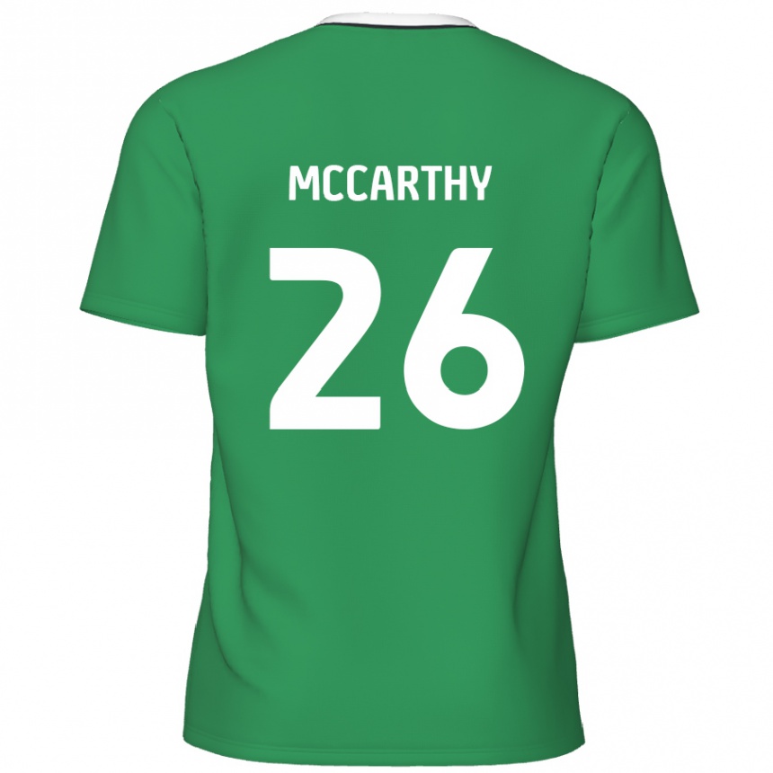 Kinder Fußball Jason Mccarthy #26 Grün Weiße Streifen Auswärtstrikot Trikot 2024/25 T-Shirt Luxemburg