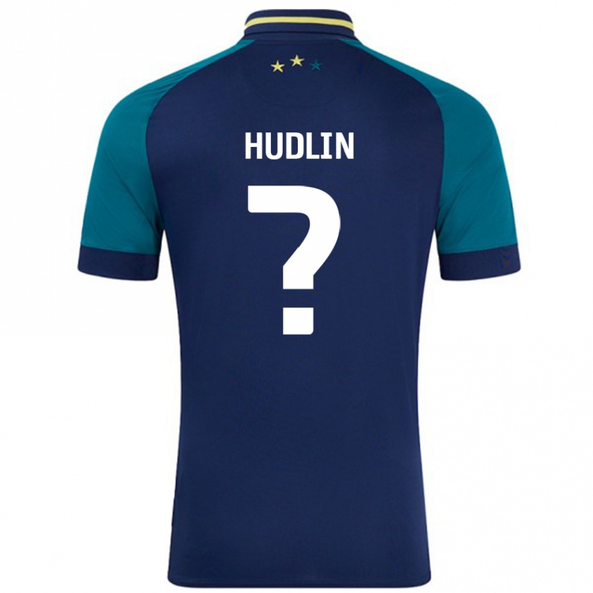 Kinder Fußball Kyle Hudlin #0 Marine Dunkelgrün Auswärtstrikot Trikot 2024/25 T-Shirt Luxemburg