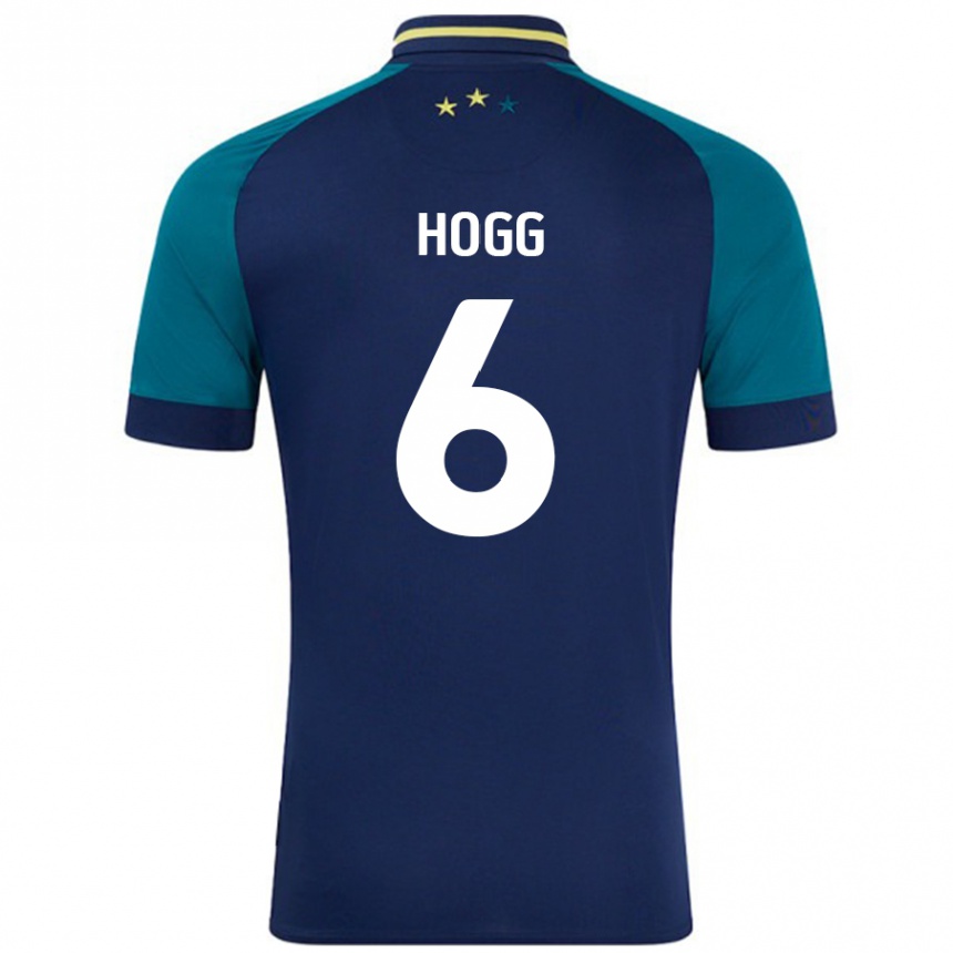 Kinder Fußball Jonathan Hogg #6 Marine Dunkelgrün Auswärtstrikot Trikot 2024/25 T-Shirt Luxemburg