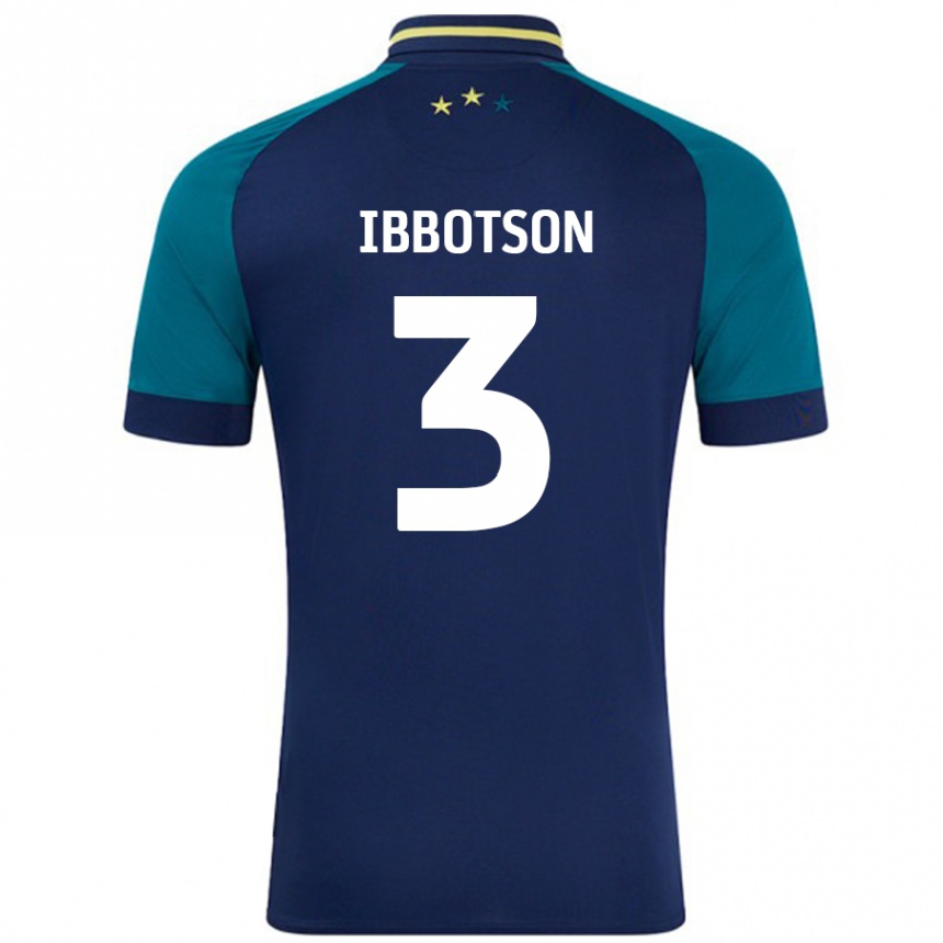 Kinder Fußball Beth Ibbotson #3 Marine Dunkelgrün Auswärtstrikot Trikot 2024/25 T-Shirt Luxemburg