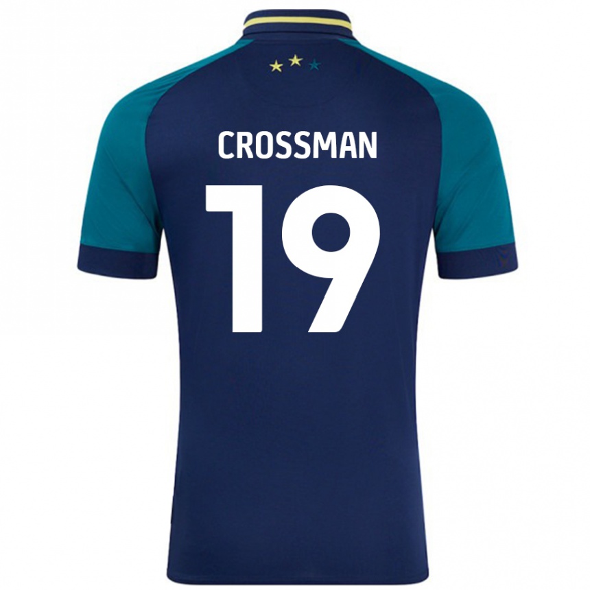 Kinder Fußball Paige Crossman #19 Marine Dunkelgrün Auswärtstrikot Trikot 2024/25 T-Shirt Luxemburg