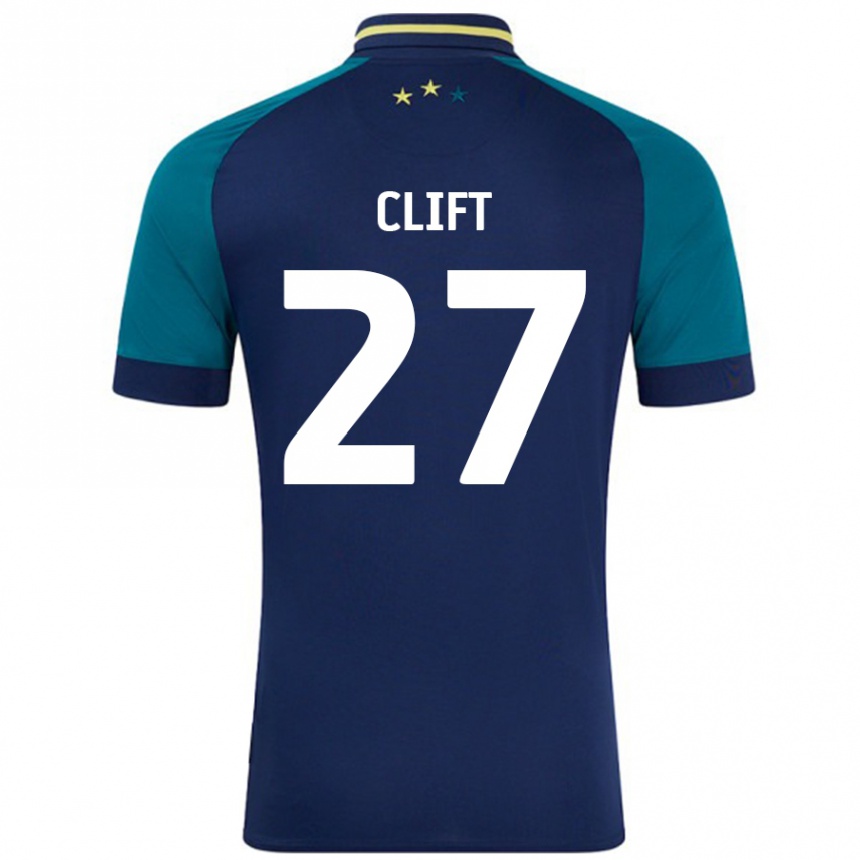 Kinder Fußball Cassidy Clift #27 Marine Dunkelgrün Auswärtstrikot Trikot 2024/25 T-Shirt Luxemburg