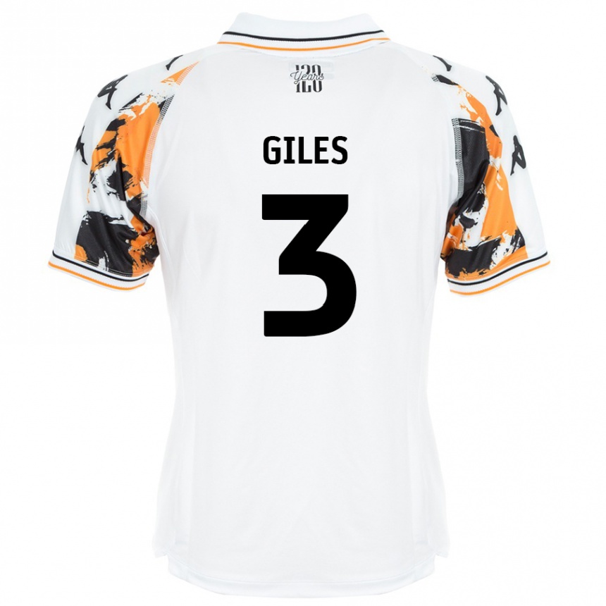 Kinder Fußball Ryan Giles #3 Weiß Auswärtstrikot Trikot 2024/25 T-Shirt Luxemburg