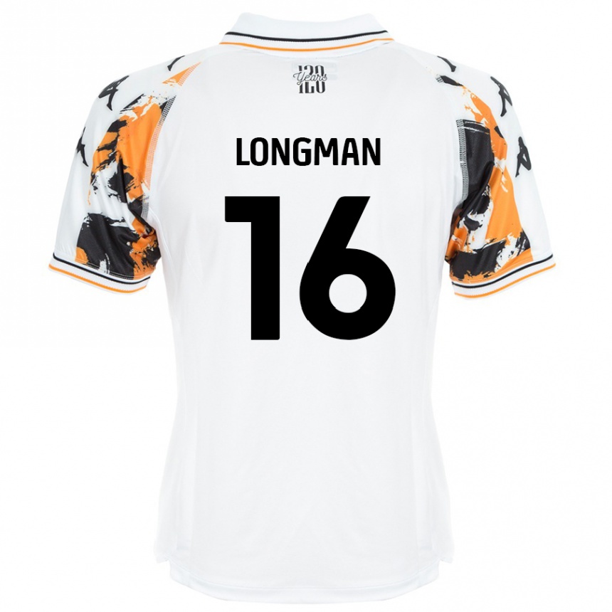 Kinder Fußball Ryan Longman #16 Weiß Auswärtstrikot Trikot 2024/25 T-Shirt Luxemburg