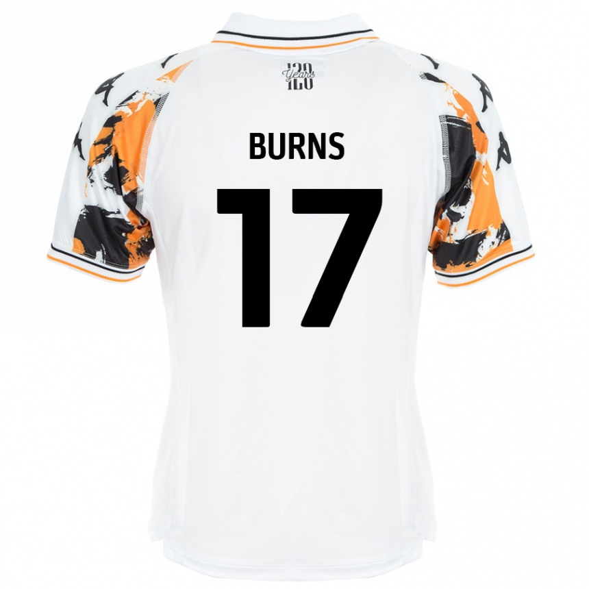 Kinder Fußball Finley Burns #17 Weiß Auswärtstrikot Trikot 2024/25 T-Shirt Luxemburg