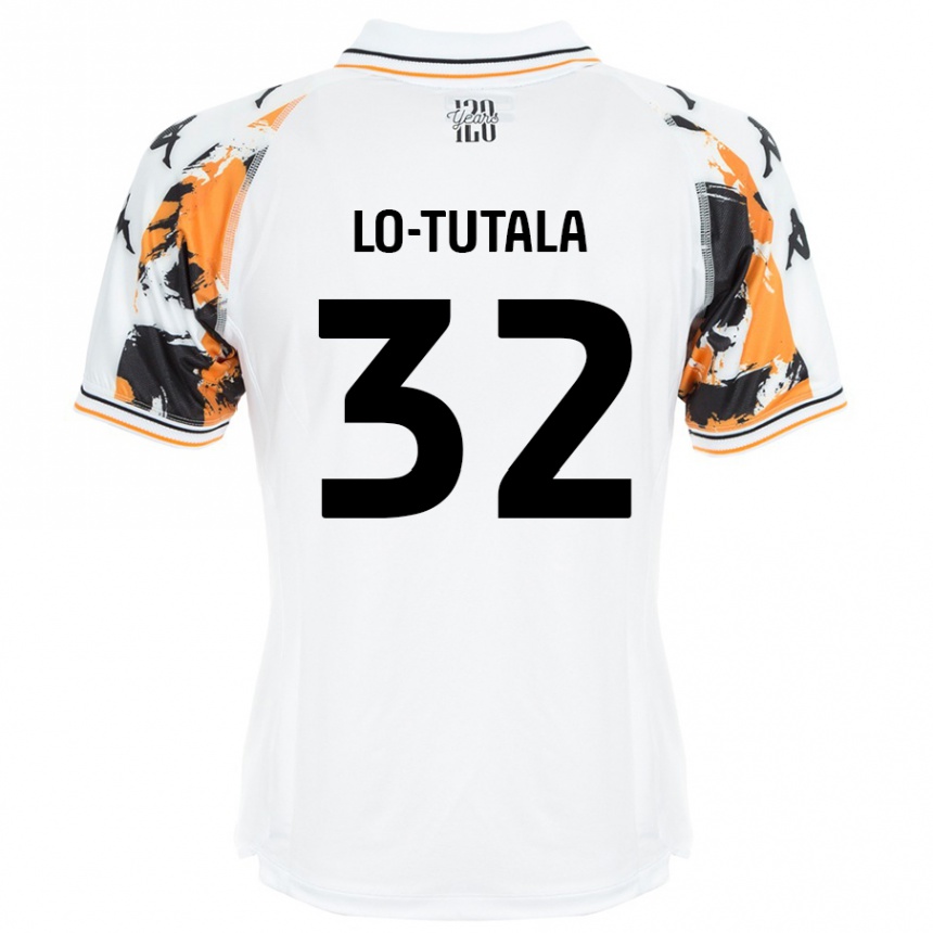 Kinder Fußball Thimothée Lo-Tutala #32 Weiß Auswärtstrikot Trikot 2024/25 T-Shirt Luxemburg