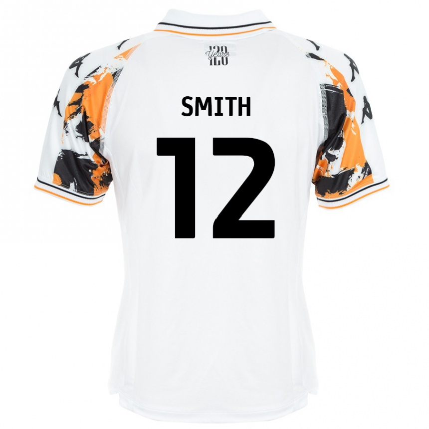 Kinder Fußball Emily Smith #12 Weiß Auswärtstrikot Trikot 2024/25 T-Shirt Luxemburg