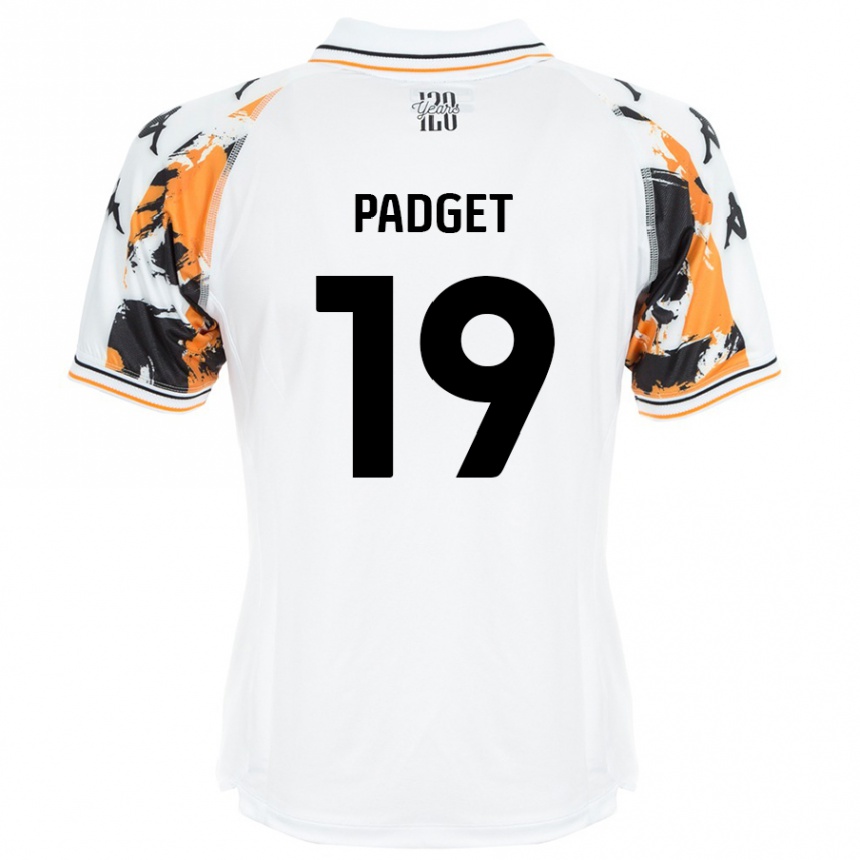 Kinder Fußball Bethany Padget #19 Weiß Auswärtstrikot Trikot 2024/25 T-Shirt Luxemburg