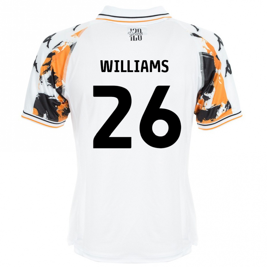 Kinder Fußball Annabel Williams #26 Weiß Auswärtstrikot Trikot 2024/25 T-Shirt Luxemburg