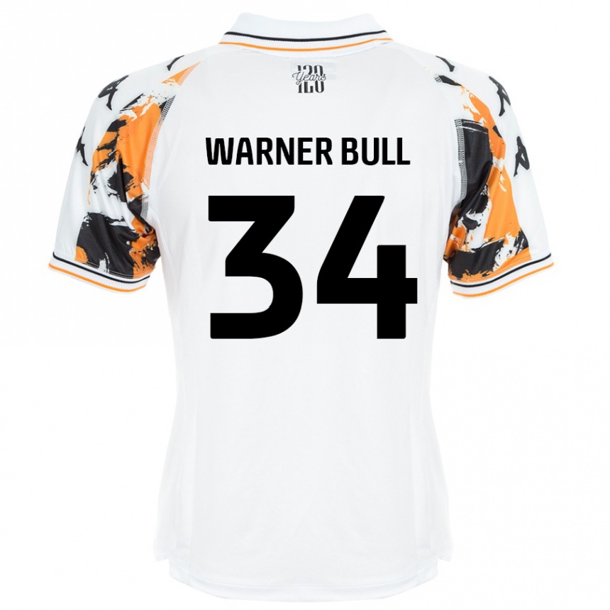 Kinder Fußball Lucy Warner-Bull #34 Weiß Auswärtstrikot Trikot 2024/25 T-Shirt Luxemburg