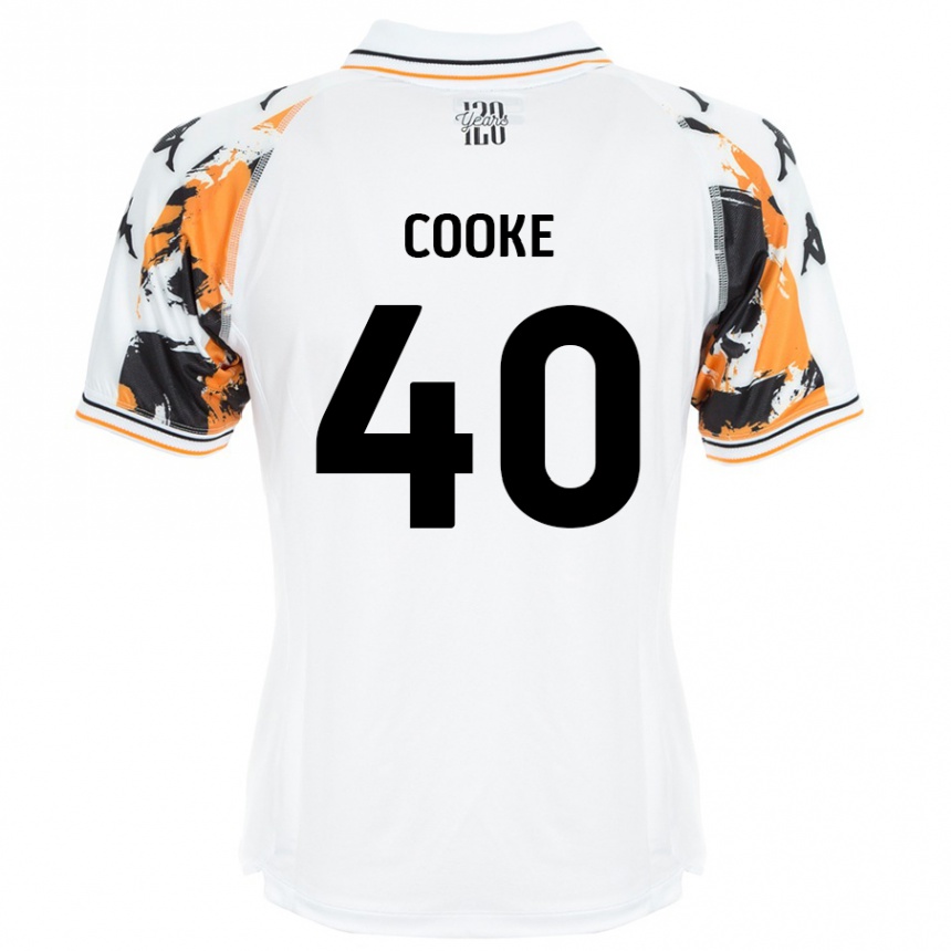 Kinder Fußball Megan Cooke #40 Weiß Auswärtstrikot Trikot 2024/25 T-Shirt Luxemburg