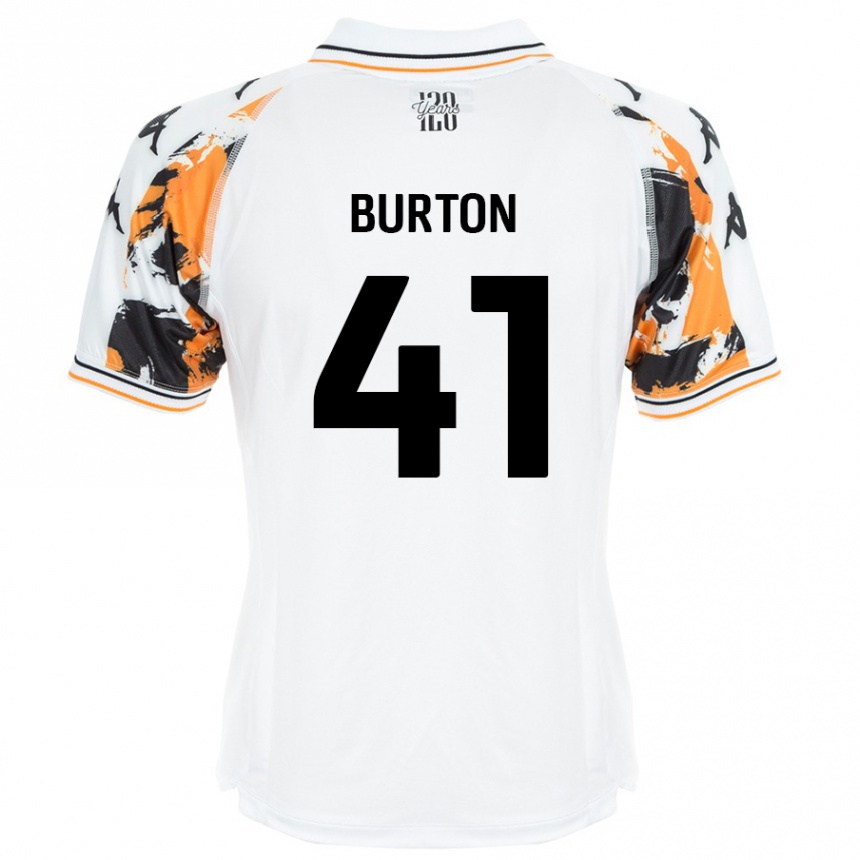 Kinder Fußball Jess Burton #41 Weiß Auswärtstrikot Trikot 2024/25 T-Shirt Luxemburg