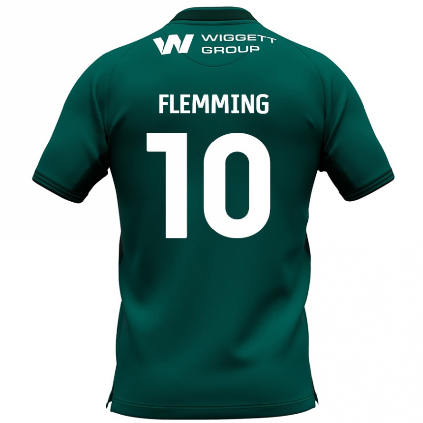 Kinder Fußball Zian Flemming #10 Grün Auswärtstrikot Trikot 2024/25 T-Shirt Luxemburg