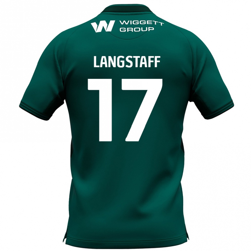 Kinder Fußball Macaulay Langstaff #17 Grün Auswärtstrikot Trikot 2024/25 T-Shirt Luxemburg