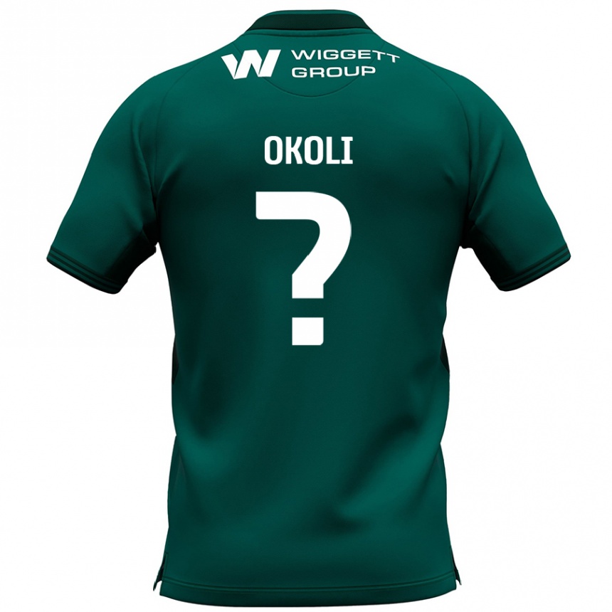 Kinder Fußball Chinwike Okoli #0 Grün Auswärtstrikot Trikot 2024/25 T-Shirt Luxemburg