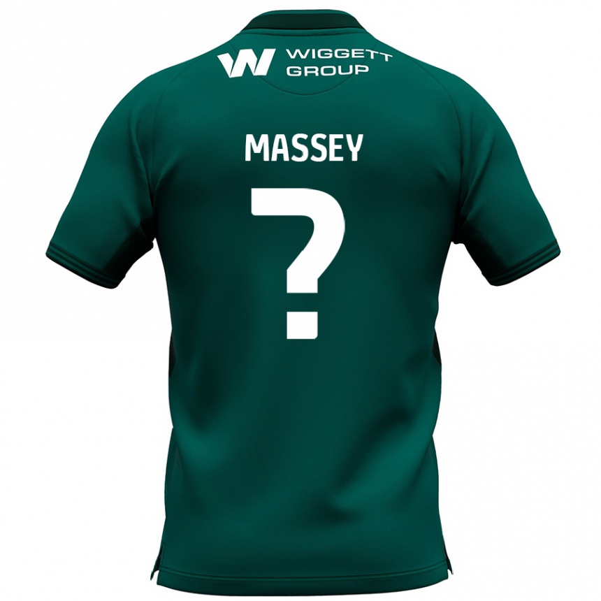 Kinder Fußball Alfie Massey #0 Grün Auswärtstrikot Trikot 2024/25 T-Shirt Luxemburg