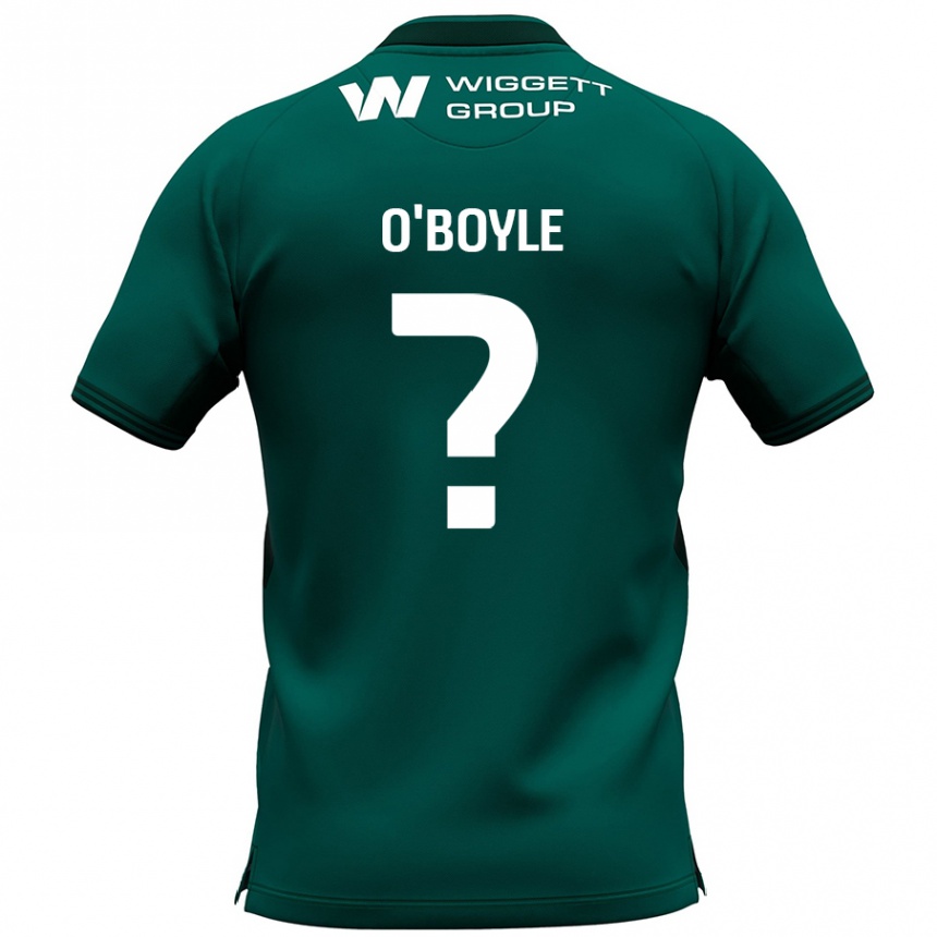 Kinder Fußball Elidon O'boyle #0 Grün Auswärtstrikot Trikot 2024/25 T-Shirt Luxemburg