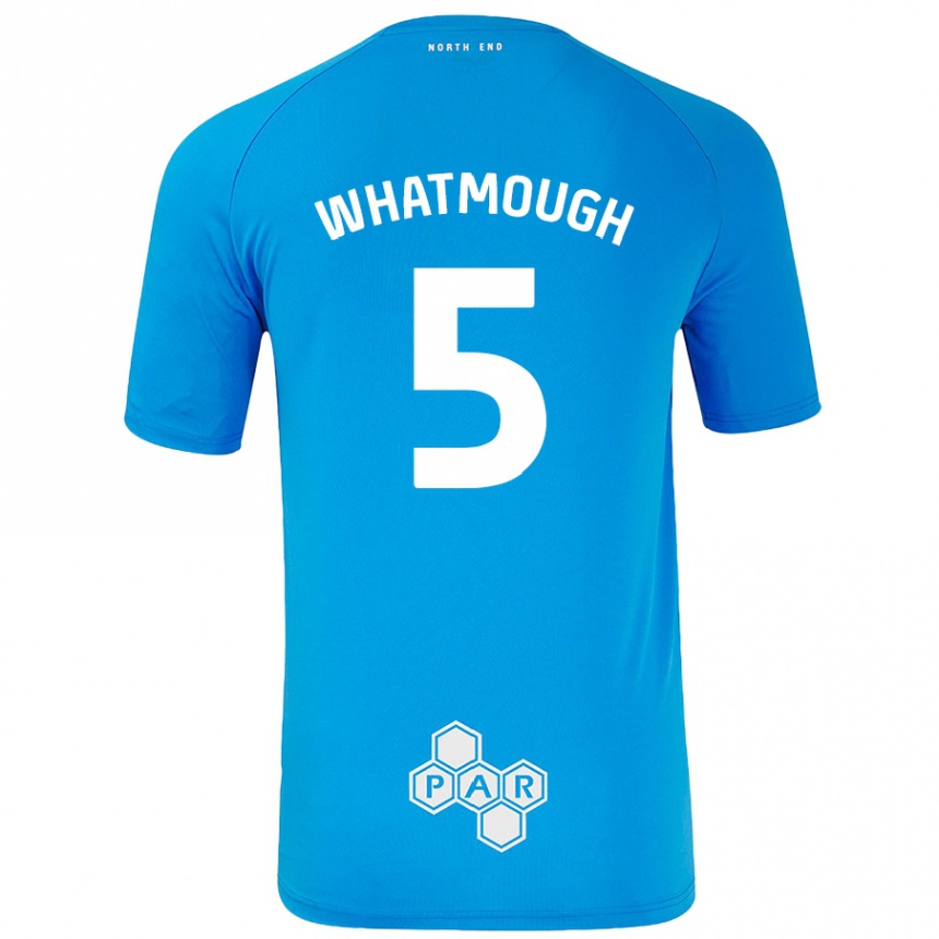 Kinder Fußball Jack Whatmough #5 Himmelblau Auswärtstrikot Trikot 2024/25 T-Shirt Luxemburg