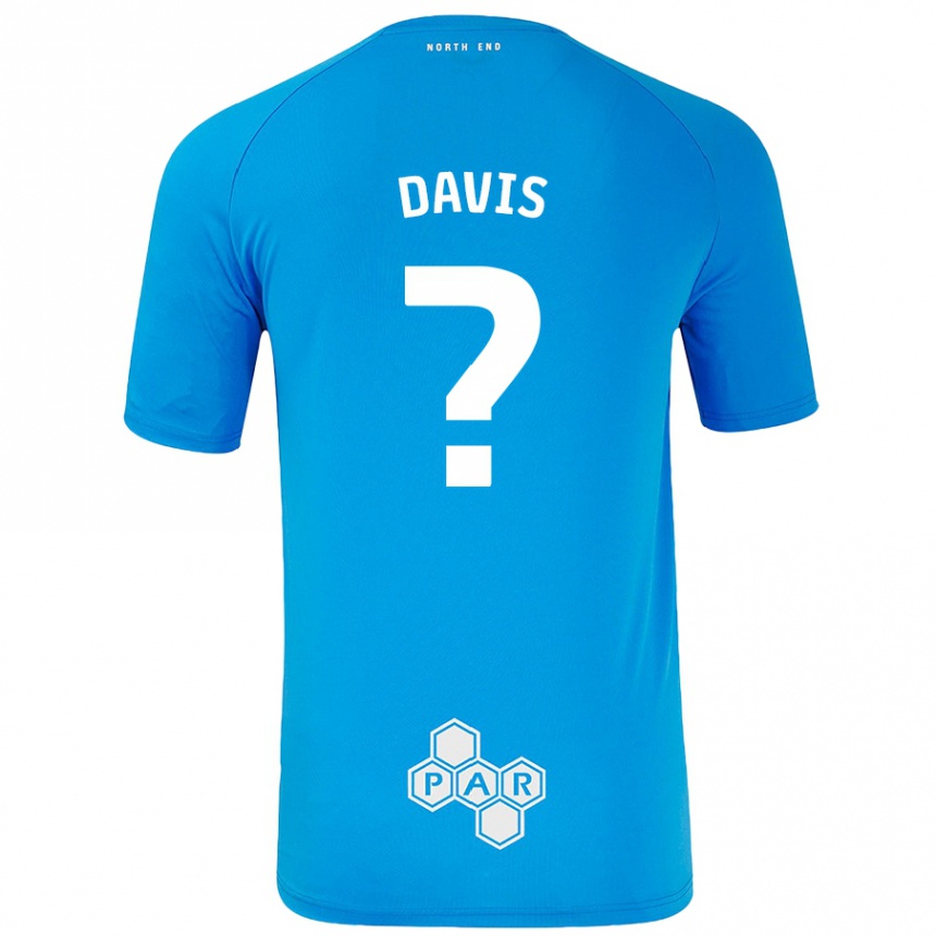 Kinder Fußball Tommy Davis #0 Himmelblau Auswärtstrikot Trikot 2024/25 T-Shirt Luxemburg