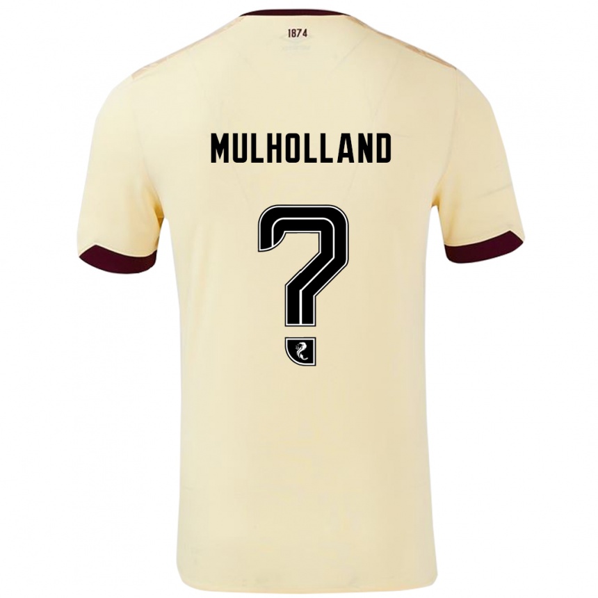 Kinder Fußball James Mulholland #0 Creme Burgunderrot Auswärtstrikot Trikot 2024/25 T-Shirt Luxemburg