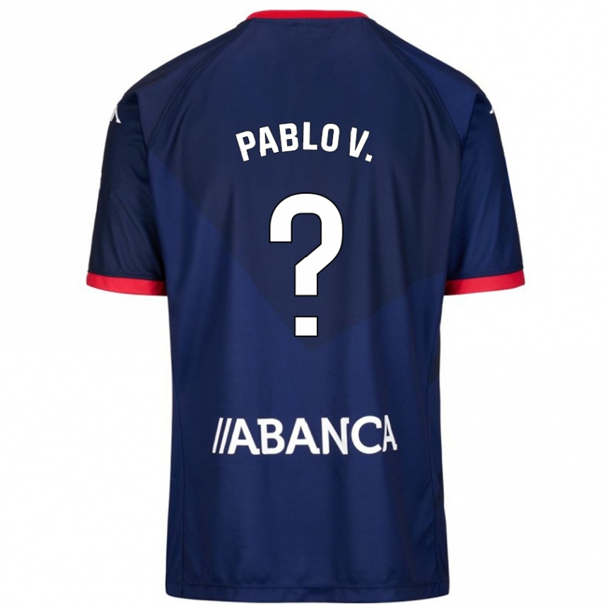 Kinder Fußball Pablo Vázquez #15 Marineblau Auswärtstrikot Trikot 2024/25 T-Shirt Luxemburg