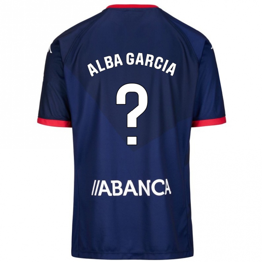 Kinder Fußball Lucía Alba García #13 Marineblau Auswärtstrikot Trikot 2024/25 T-Shirt Luxemburg