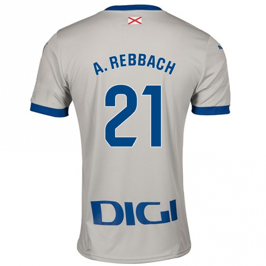 Kinder Fußball Abde Rebbach #21 Hellgrau Auswärtstrikot Trikot 2024/25 T-Shirt Luxemburg