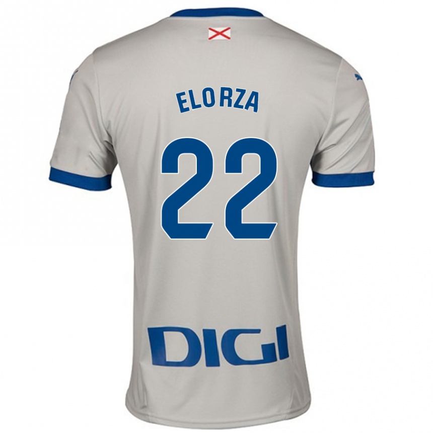 Kinder Fußball Sheila Elorza #22 Hellgrau Auswärtstrikot Trikot 2024/25 T-Shirt Luxemburg