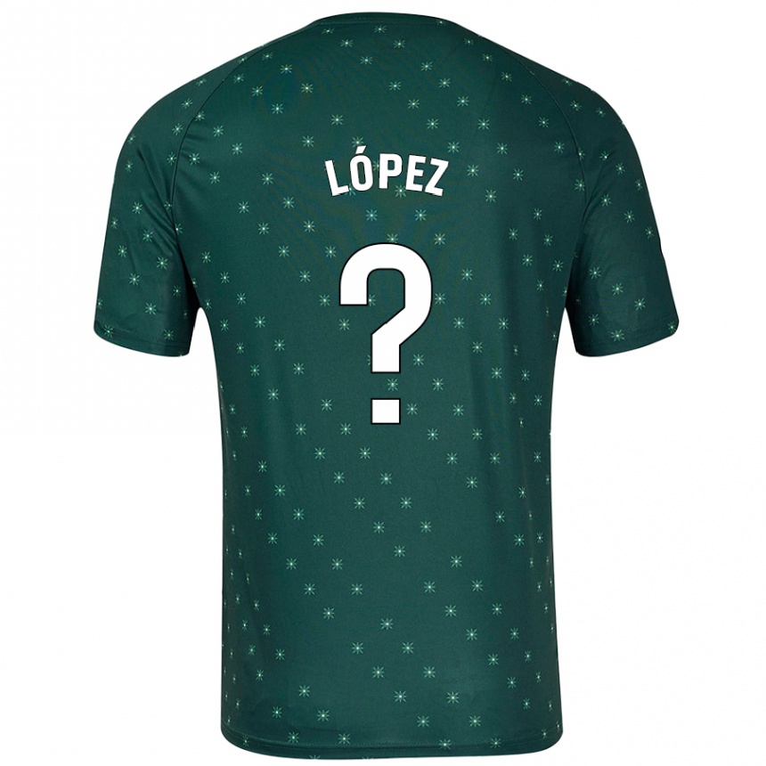 Kinder Fußball Jesús López #0 Dunkelgrün Auswärtstrikot Trikot 2024/25 T-Shirt Luxemburg