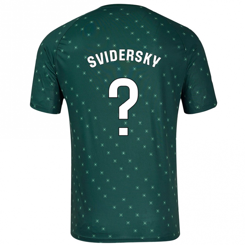 Kinder Fußball Martin Svidersky #0 Dunkelgrün Auswärtstrikot Trikot 2024/25 T-Shirt Luxemburg