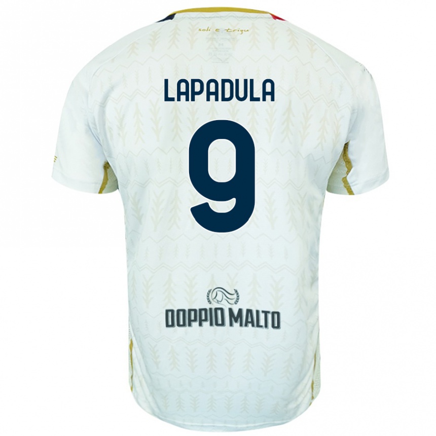 Kinder Fußball Gianluca Lapadula #9 Weiß Auswärtstrikot Trikot 2024/25 T-Shirt Luxemburg