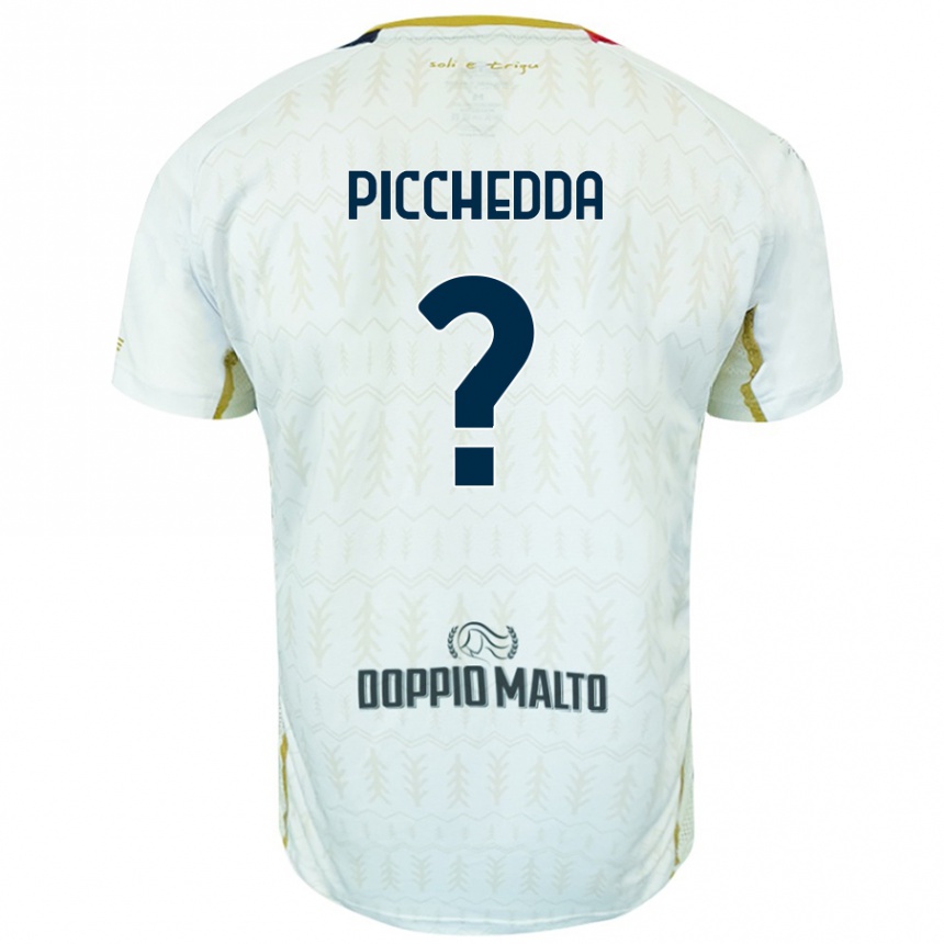 Kinder Fußball Marco Picchedda #0 Weiß Auswärtstrikot Trikot 2024/25 T-Shirt Luxemburg