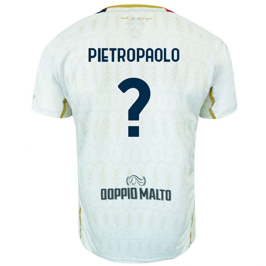 Kinder Fußball Mario Pietropaolo #0 Weiß Auswärtstrikot Trikot 2024/25 T-Shirt Luxemburg