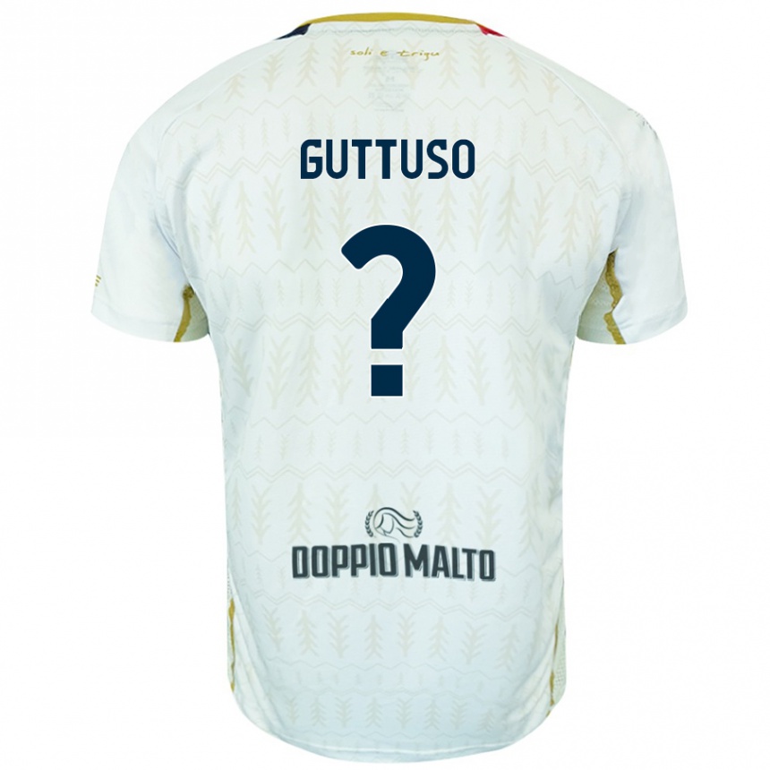 Kinder Fußball Iacopo Guttuso #0 Weiß Auswärtstrikot Trikot 2024/25 T-Shirt Luxemburg