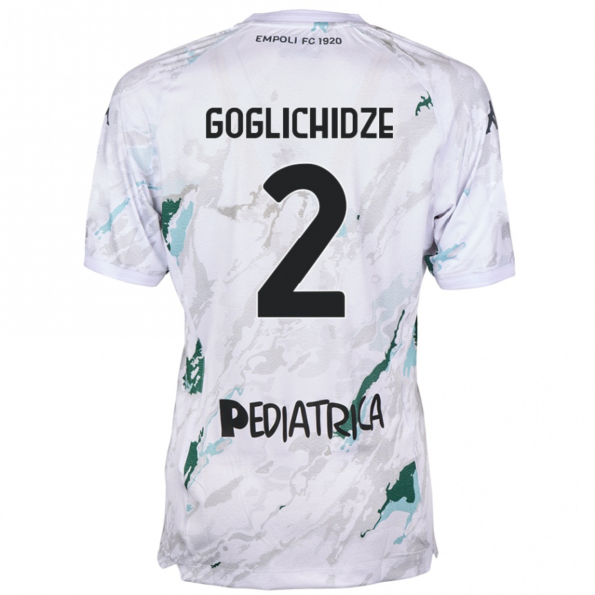 Kinder Fußball Saba Goglichidze #2 Grau Auswärtstrikot Trikot 2024/25 T-Shirt Luxemburg