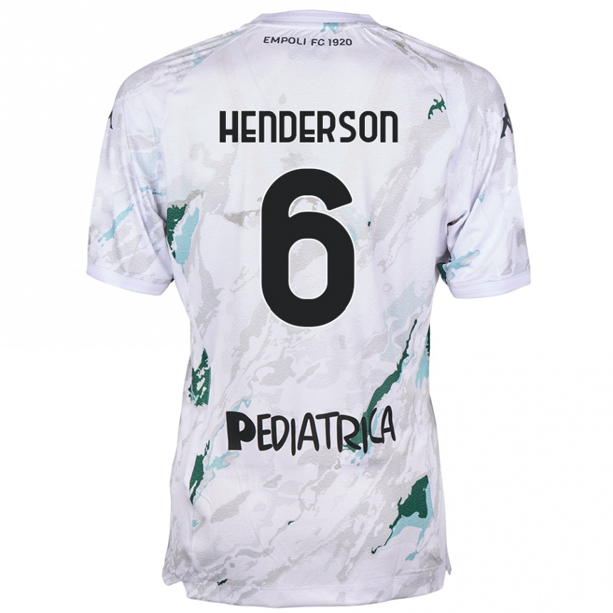 Kinder Fußball Liam Henderson #6 Grau Auswärtstrikot Trikot 2024/25 T-Shirt Luxemburg