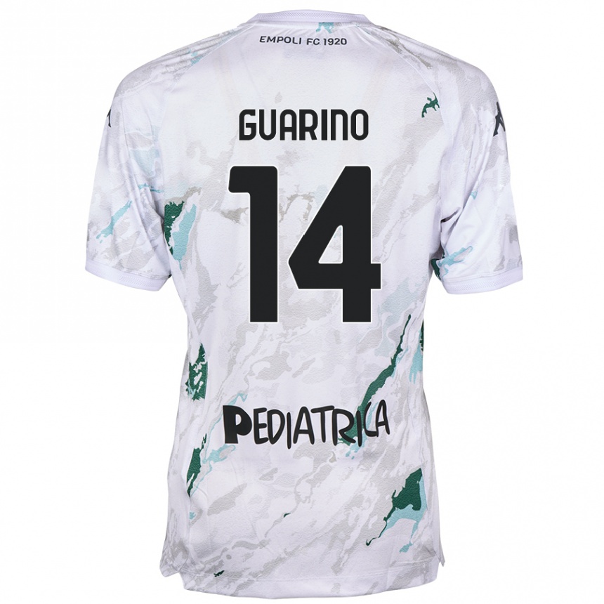 Kinder Fußball Gabriele Guarino #14 Grau Auswärtstrikot Trikot 2024/25 T-Shirt Luxemburg