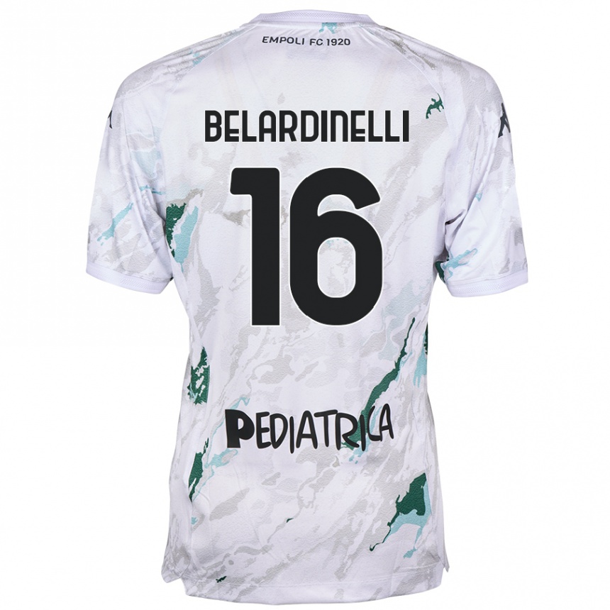 Kinder Fußball Luca Belardinelli #16 Grau Auswärtstrikot Trikot 2024/25 T-Shirt Luxemburg