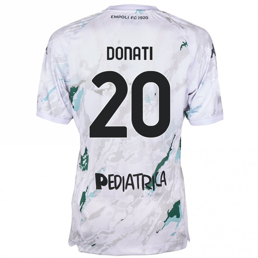 Kinder Fußball Francesco Donati #20 Grau Auswärtstrikot Trikot 2024/25 T-Shirt Luxemburg