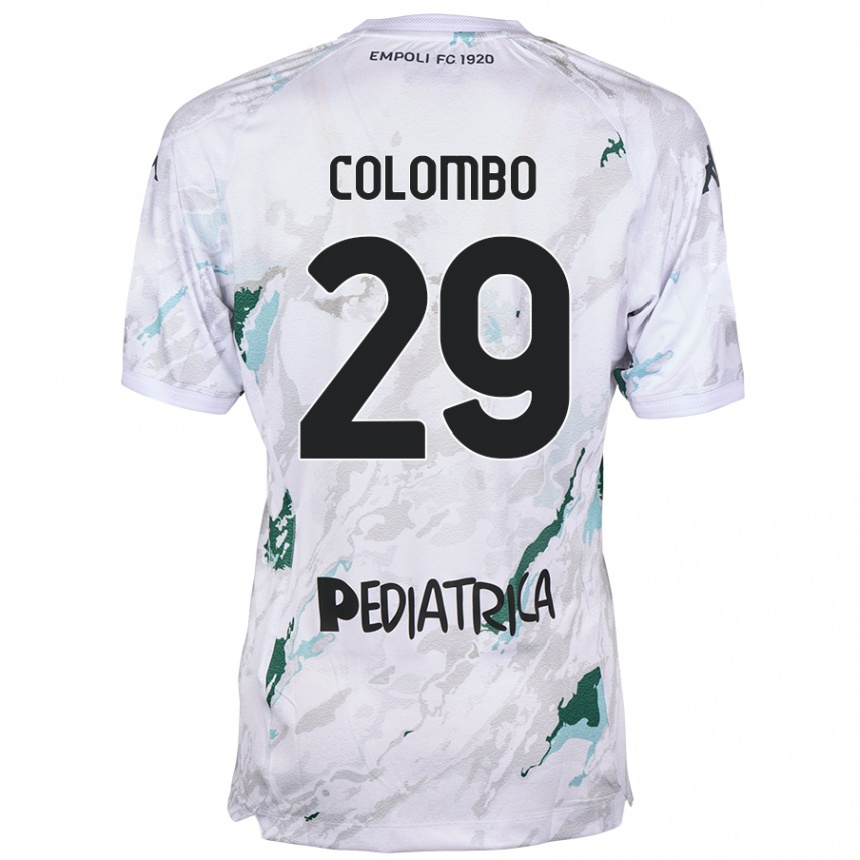 Kinder Fußball Lorenzo Colombo #29 Grau Auswärtstrikot Trikot 2024/25 T-Shirt Luxemburg