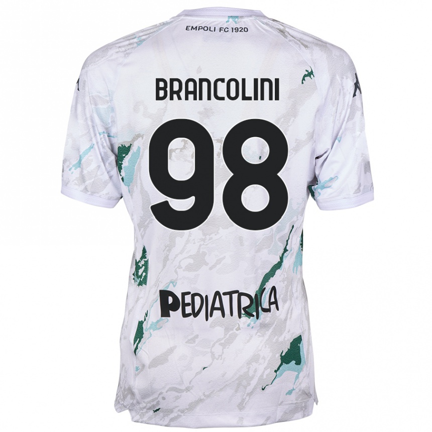 Kinder Fußball Federico Brancolini #98 Grau Auswärtstrikot Trikot 2024/25 T-Shirt Luxemburg