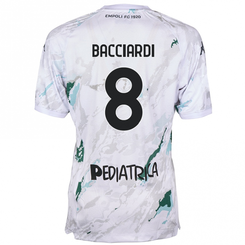 Kinder Fußball Andrea Bacciardi #8 Grau Auswärtstrikot Trikot 2024/25 T-Shirt Luxemburg