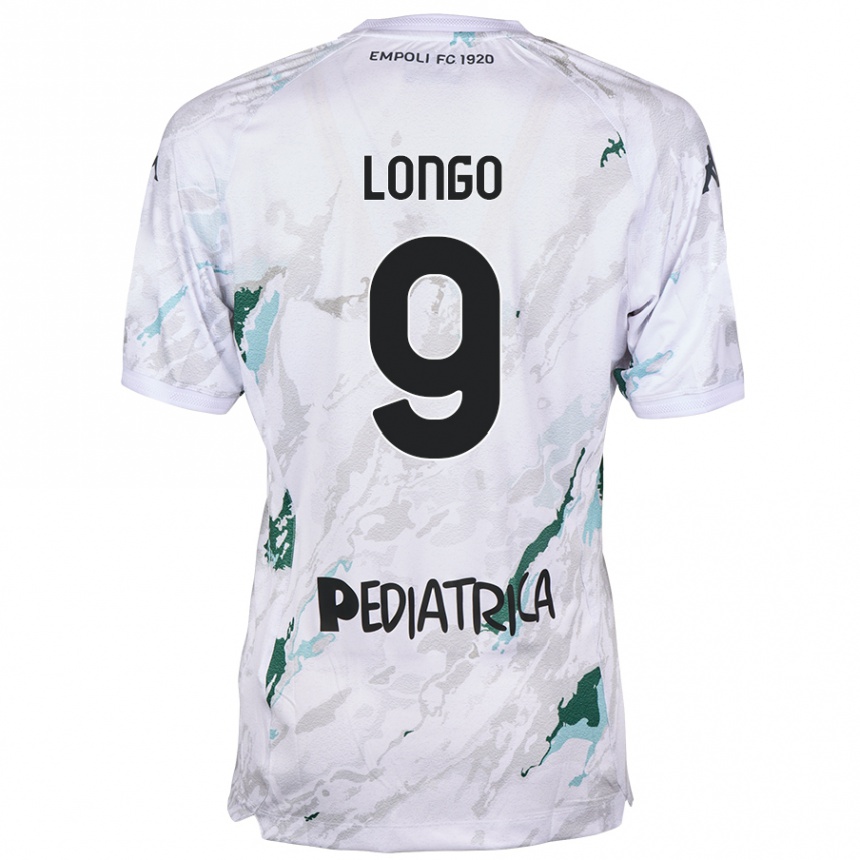 Kinder Fußball Mattia Longo #9 Grau Auswärtstrikot Trikot 2024/25 T-Shirt Luxemburg