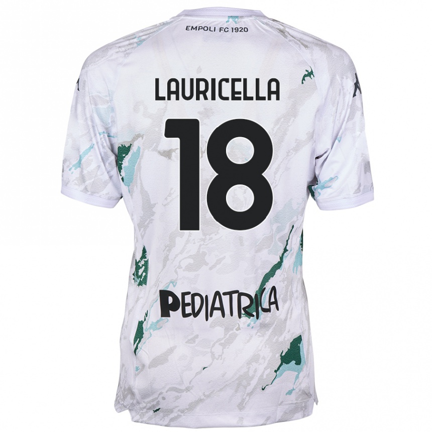 Kinder Fußball Giovanni Lauricella #18 Grau Auswärtstrikot Trikot 2024/25 T-Shirt Luxemburg