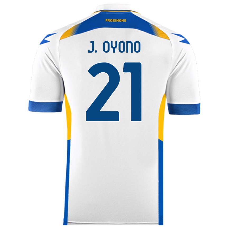 Kinder Fußball Jérémy Oyono #21 Weiß Auswärtstrikot Trikot 2024/25 T-Shirt Luxemburg