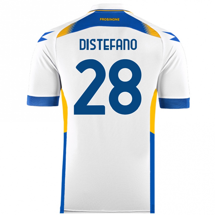 Kinder Fußball Filippo Distefano #28 Weiß Auswärtstrikot Trikot 2024/25 T-Shirt Luxemburg