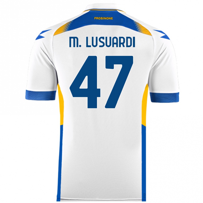 Kinder Fußball Mateus Lusuardi #47 Weiß Auswärtstrikot Trikot 2024/25 T-Shirt Luxemburg