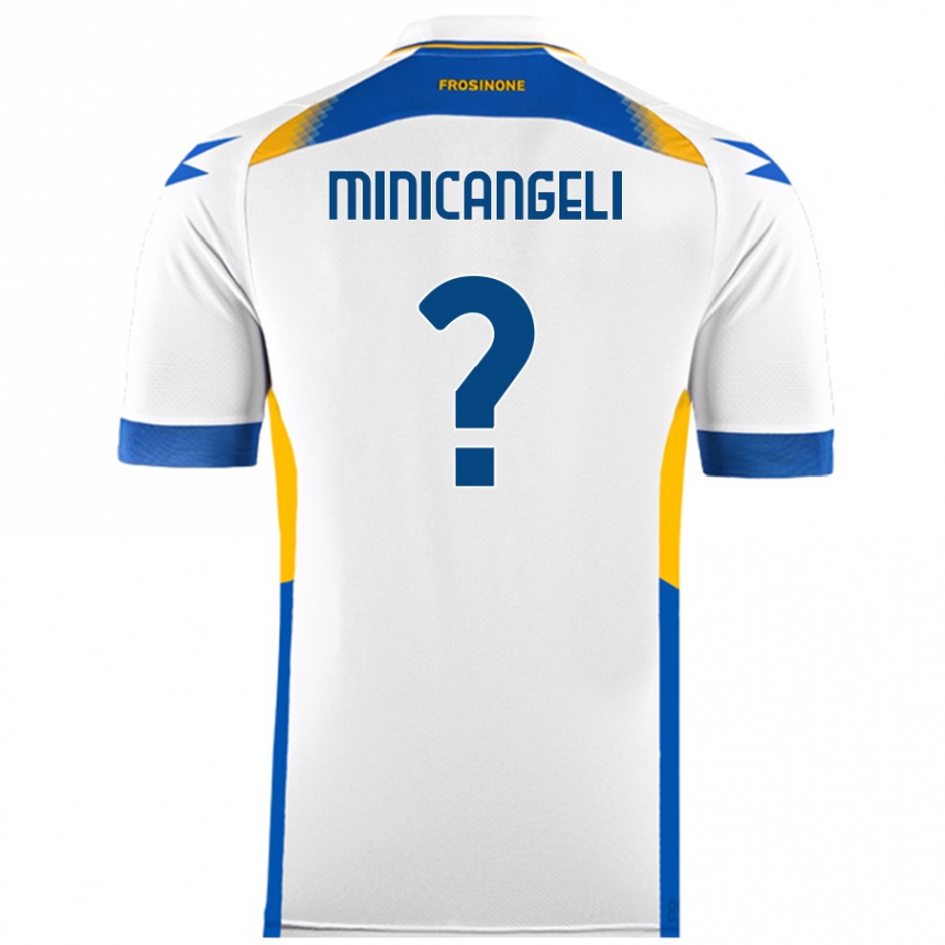 Kinder Fußball Francesco Minicangeli #0 Weiß Auswärtstrikot Trikot 2024/25 T-Shirt Luxemburg